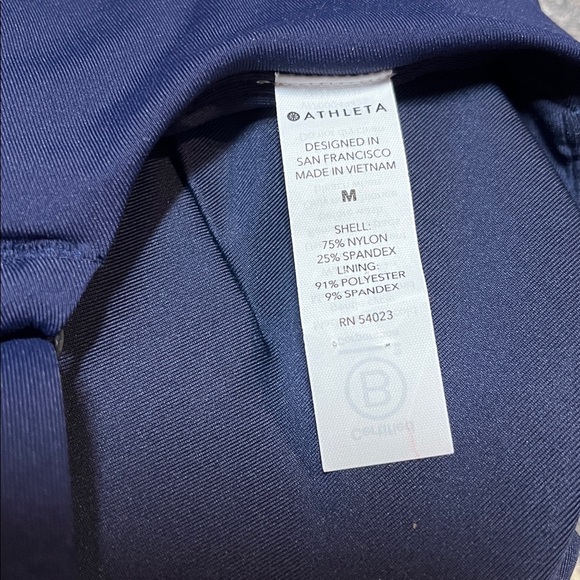 Athleta Navy Blue Sports Bra Bikini Adjustable Strap Tshirt Bra Medium - Picture 3 of 4